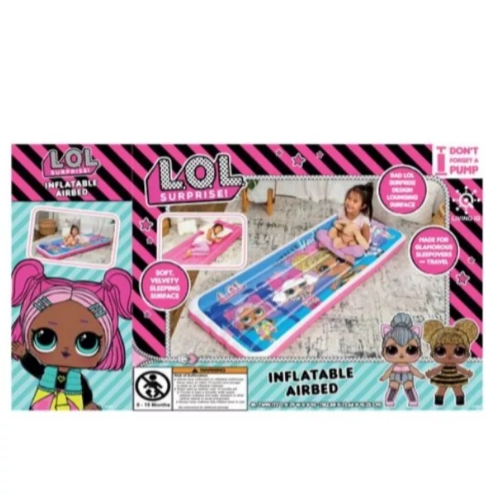 L.O.L Surprise Inflatable Travel Air Bed Air Mattress Fun Girls